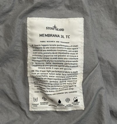 Stone Island Membrana 3l Tc Men Size Xl Black Nwt
