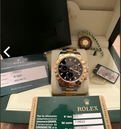 Rolex Daytona 2009 Rolex Cosmograph Daytona 40mm Black Dial Two-tone
