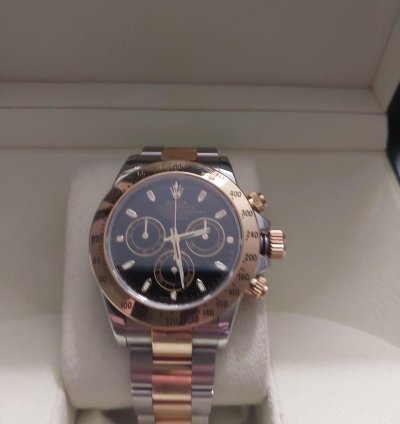 Rolex Daytona 2009 Rolex Cosmograph Daytona 40mm Black Dial Two-tone