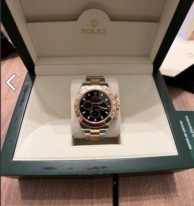 Rolex Daytona 2009 Rolex Cosmograph Daytona 40mm Black Dial Two-tone