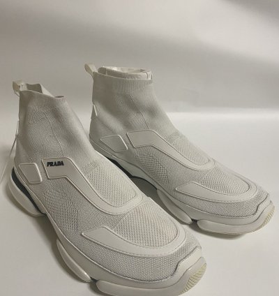 Prada Cloudbust White High Top Sneaker