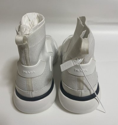 Prada Cloudbust White High Top Sneaker