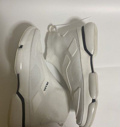 Prada Cloudbust White High Top Sneaker
