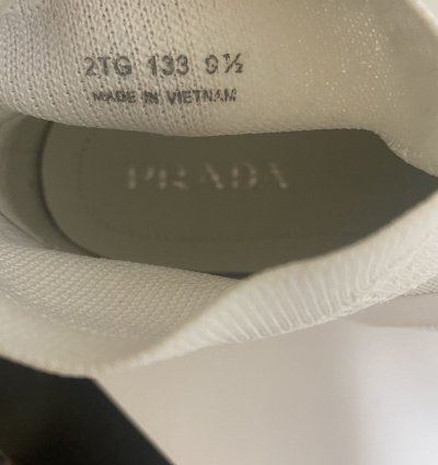 Prada Cloudbust White High Top Sneaker