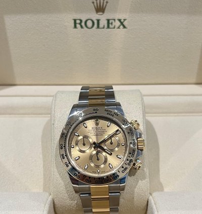 Rolex Daytona 2022 Steel And Gold Daytona Champagne Dial 116503 Box And Papers Unworn