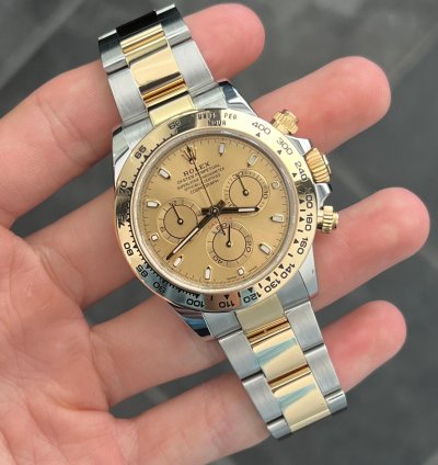 Rolex Daytona 2022 Steel And Gold Daytona Champagne Dial 116503 Box And Papers Unworn