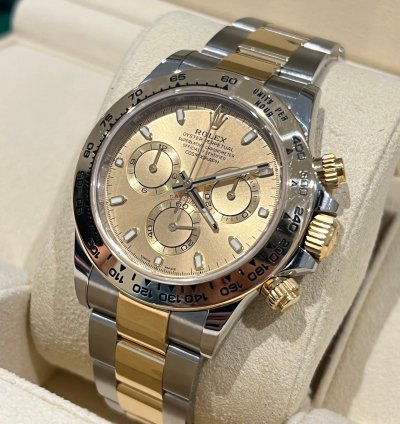 Rolex Daytona 2022 Steel And Gold Daytona Champagne Dial 116503 Box And Papers Unworn