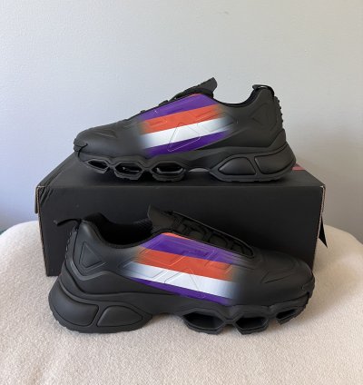Prada Collision Cross Sneakers In Black Violet