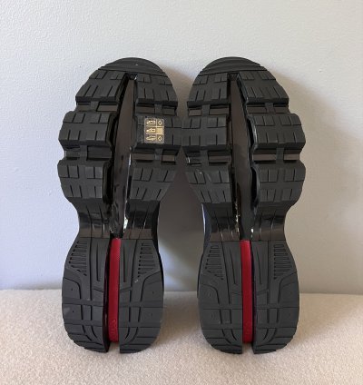 Prada Collision Cross Sneakers In Black Violet