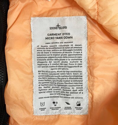 Stone Island Men Garment Dyed Micro Yard Down Jacket