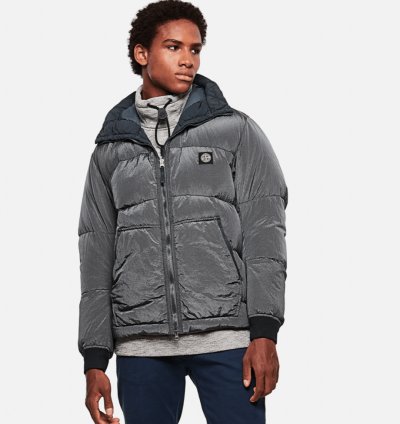 Stone Island Men Gray Nylon Metal Watro Ripstop-tc Jacket