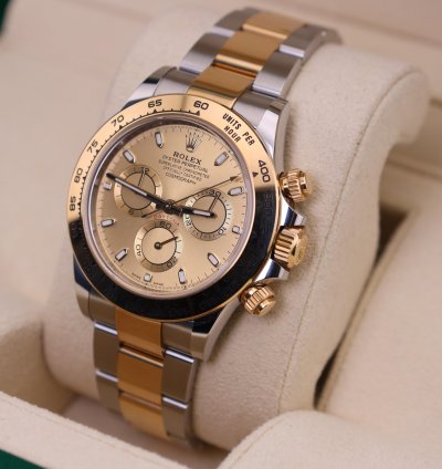 Rolex Daytona 2023 Daytona Champagne Dial Two Tone 116503 Full Set