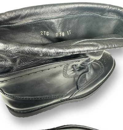 Prada Combat Wing Tip Oxford Leather Boots