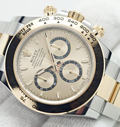 Rolex Daytona 2025 New Two Tone Yellow Gold Golden And Black Dial 126503