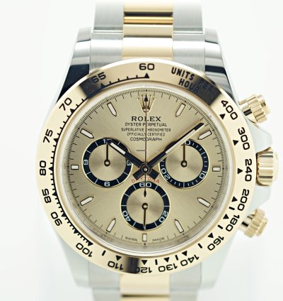 Rolex Daytona 2025 New Two Tone Yellow Gold Golden And Black Dial 126503