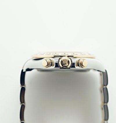 Rolex Daytona 2025 New Two Tone Yellow Gold Golden And Black Dial 126503