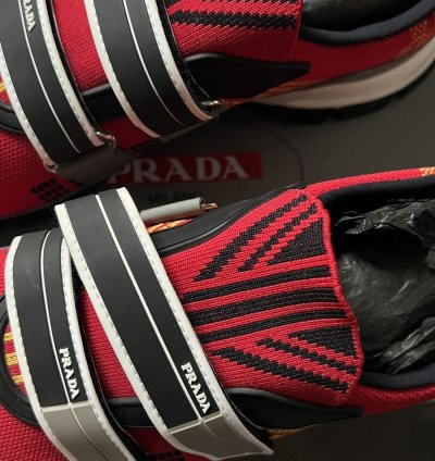 Prada Cross Section Technical Knitted Sneakers
