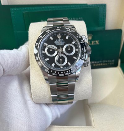 Rolex Daytona 40mm Stainless Steel Black Index Dial Ceramic Bezel 116500ln