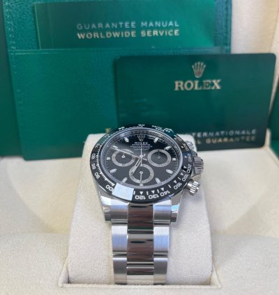 Rolex Daytona 40mm Stainless Steel Black Index Dial Ceramic Bezel 116500ln