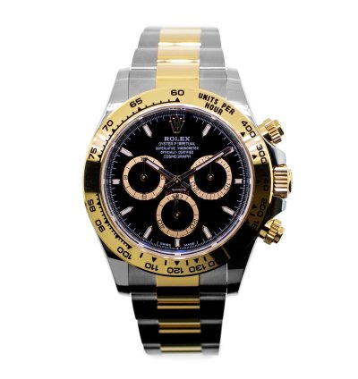 Rolex Daytona 40mm Yellow Gold And Steel Black Index Dial Gold Bezel 126503