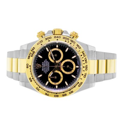 Rolex Daytona 40mm Yellow Gold And Steel Black Index Dial Gold Bezel 126503