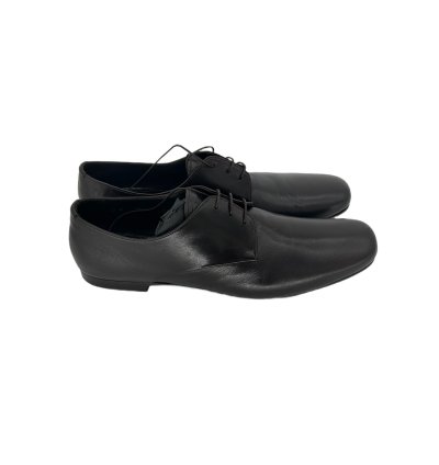 Prada Dark Brown Moro Grain Soft Leather Derby Shoes