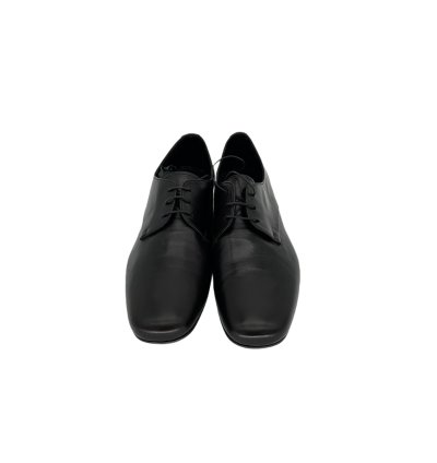 Prada Dark Brown Moro Grain Soft Leather Derby Shoes