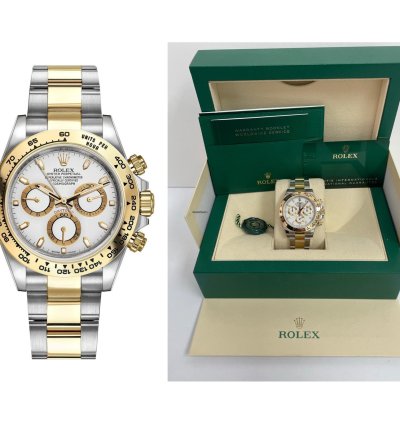 Rolex Daytona 40mm Yellow Rolesor Cosmograph White Index Dial 116503
