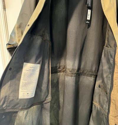 Stone Island Mussola Gommata-tc Hand-sprayed Parka