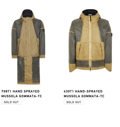 Stone Island Mussola Gommata-tc Hand-sprayed Parka