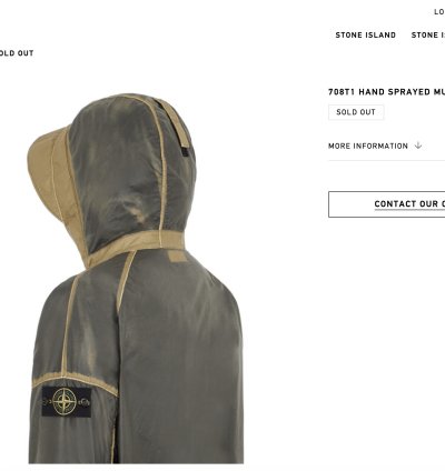 Stone Island Mussola Gommata-tc Hand-sprayed Parka