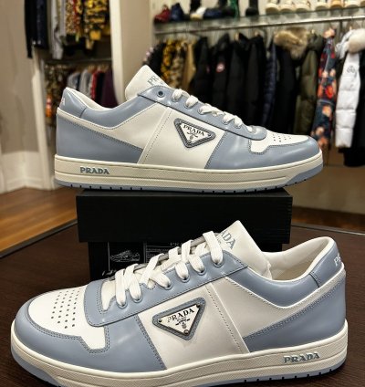 Prada Downtown Leather Light Blue
