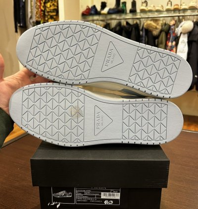 Prada Downtown Leather Light Blue