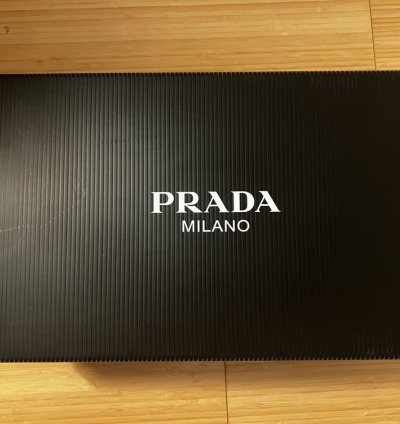 Prada Downtown Low Top Sneakers In Calf White