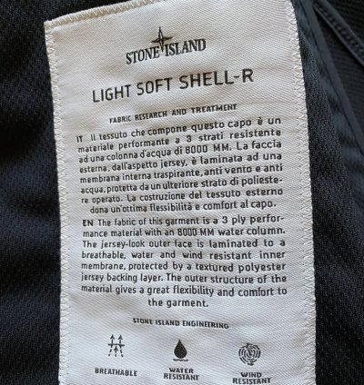 Stone Island Navy Blue Light Soft Shell- Jacket