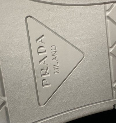 Prada Downtown Sneakers In White And Gold