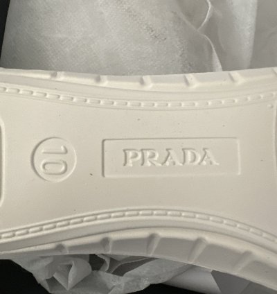 Prada Downtown Sneakers In White And Gold
