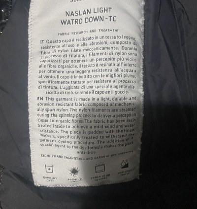 Stone Island Navy Naslan Down Jacket