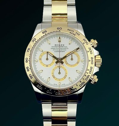 Rolex Daytona Cosmograph Daytona - Bi Metal White Dial