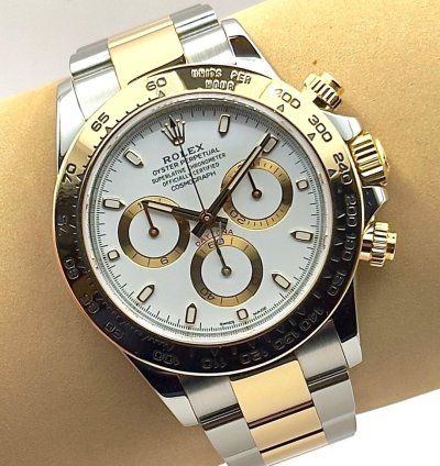 Rolex Daytona Cosmograph Daytona - Bi Metal White Dial