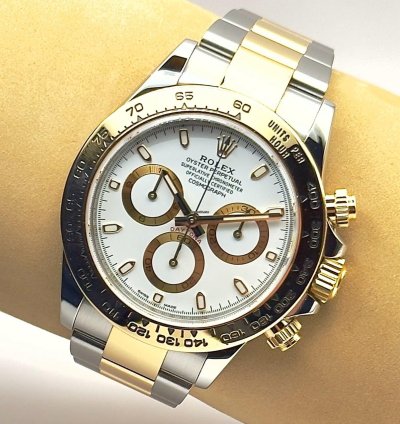 Rolex Daytona Cosmograph Daytona - Bi Metal White Dial