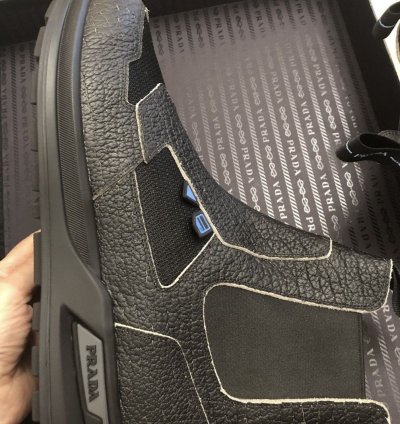 Prada Fall 2018 High-top Trainers Shoes 2tg139 Black Suede