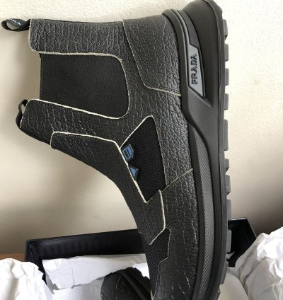 Prada Fall 2018 High-top Trainers Shoes 2tg139 Black Suede