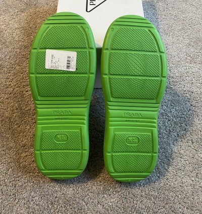 Prada Foam Rubber Mules - Green