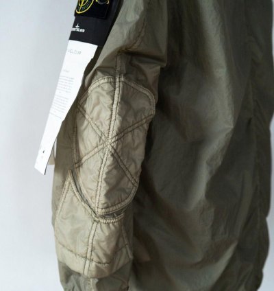 Stone Island Nwt Lamy Velour Nylon Green Jacket Sz