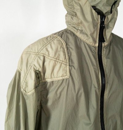 Stone Island Nwt Lamy Velour Nylon Green Jacket Sz