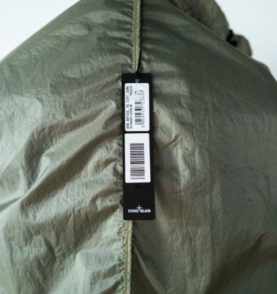 Stone Island Nwt Lamy Velour Nylon Green Jacket Sz
