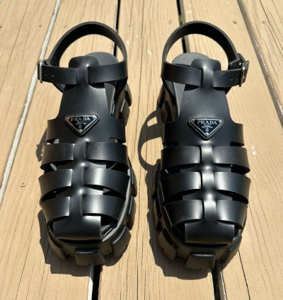 Prada Foam Rubber Oversized Sandals Size 12