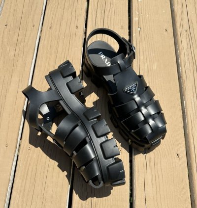 Prada Foam Rubber Oversized Sandals Size 12