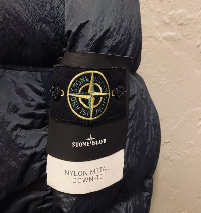 Stone Island Nylon Badge Logo Down Jacket Size Medium